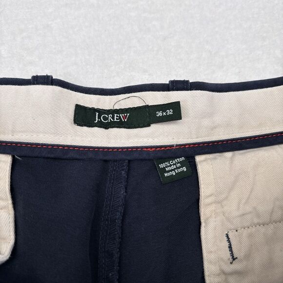 J Crew Pants Mens Size 36 x 32 Navy Blue Broken In Chino Golf Print 19th Hole - Picture 5 of 9